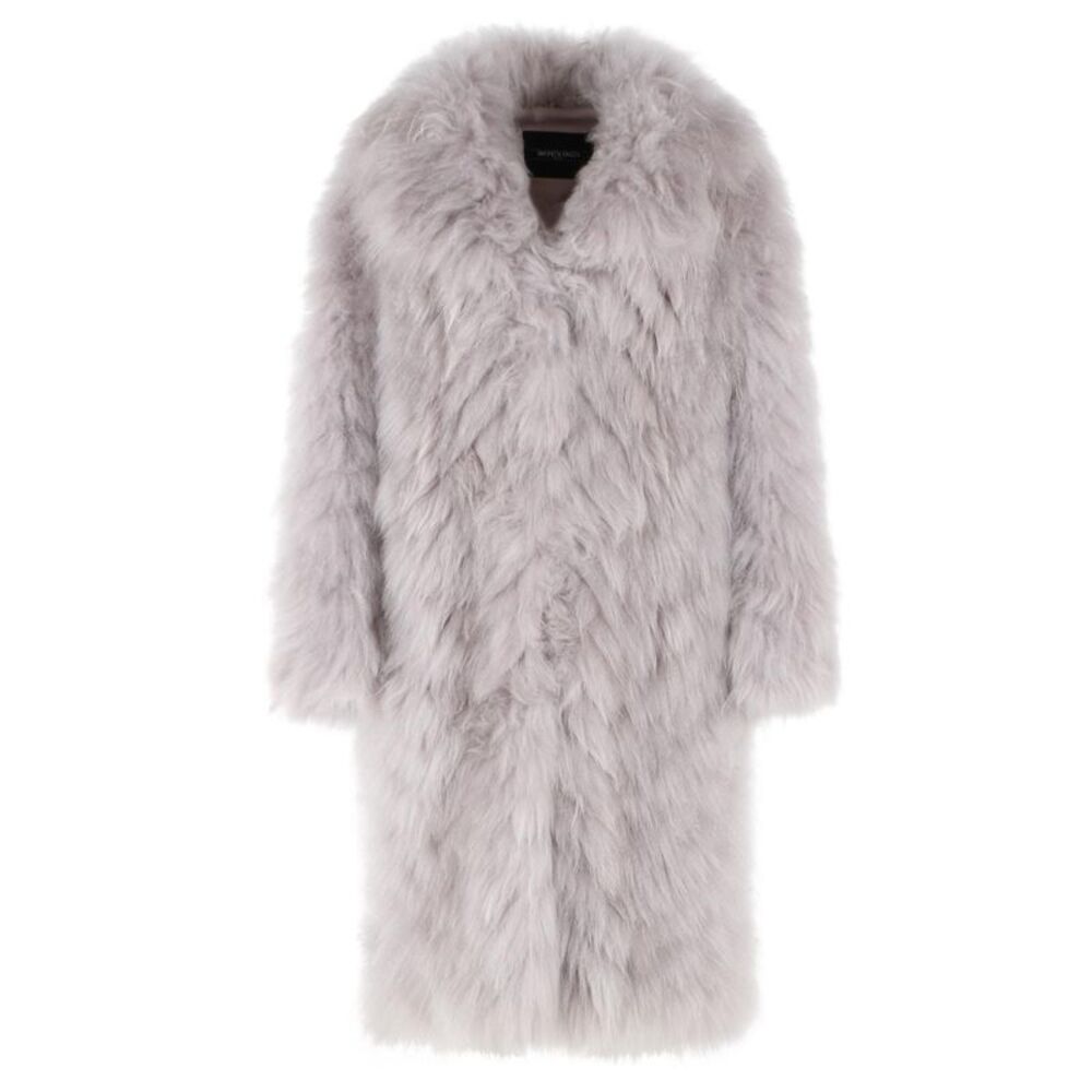 Simonetta Ravizza 'Yori' 'Cloud' Grey Cashmere Goat Fur Women